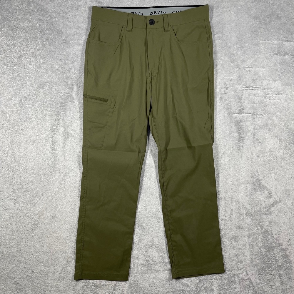 Orvis‎ Outdoor Performance Pants Mens 32x29 Green Water Repellent Stretch Hiking